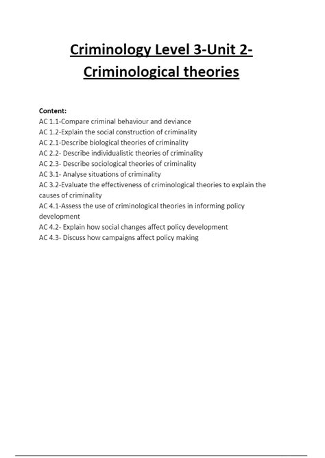 <strong>CRIMINOLOGY Criminology</strong>: The Key Concepts is an authoritative and comprehensive study <strong>guide</strong> and reference resource that will take you through all the concepts, approaches, issues. . 11 guidelines for testing criminological theories